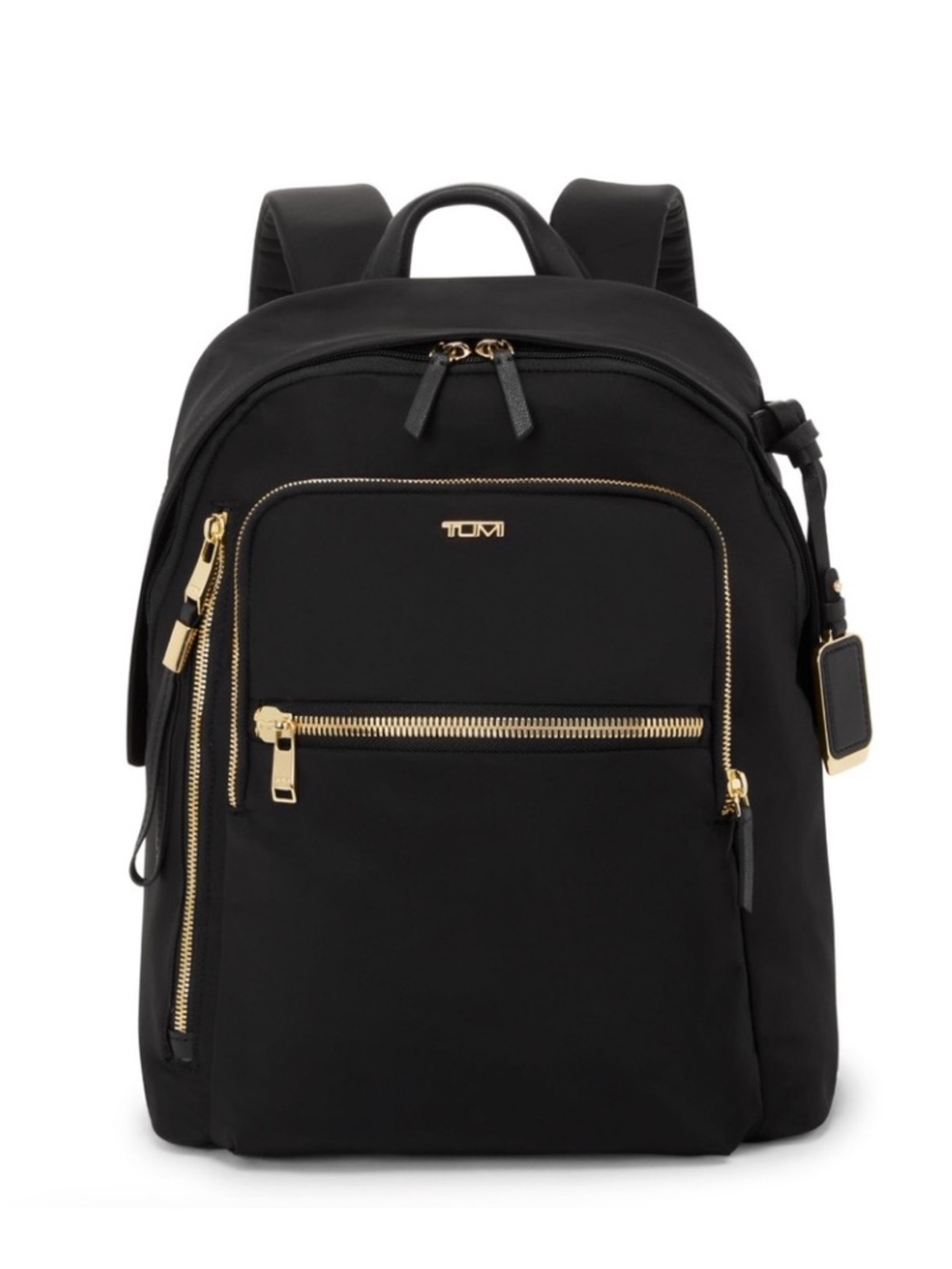 Tumi Black Backpack with Gold Hardware